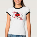 Cute Artsy Love Bug Heart Ladybug Shirt