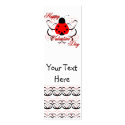 Cute Artsy Valentine Heart Ladybug Bookmark business cards by bugspot Cute Artsy Valentine Heart Ladybug Bookmark business cards