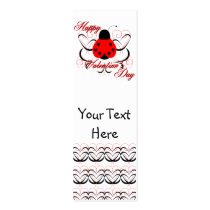Cute Artsy Valentine Heart Ladybug Bookmark business cards