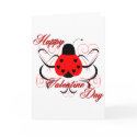 Cute Artsy Valentine Heart Ladybug Greeting Card by bugspot Cute Artsy Valentine Heart Ladybug Greeting Card