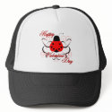 Cute Artsy Valentine Heart Ladybug Hat