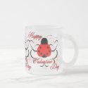 Cute Artsy Valentine Heart Ladybug Mug