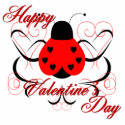 Cute Artsy Valentine Heart Ladybug Ornament
