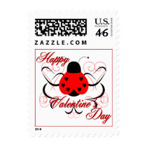 Cute Artsy Valentine Heart Ladybug postage by bugspot Cute Artsy Valentine Heart Ladybug postage