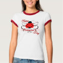 Cute Artsy Valentine Heart Ladybug Shirt