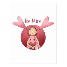 Cute as a Bug · Be Mine Girl Postcard