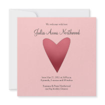 Cute as a Bug · Cerise Heart invitations
