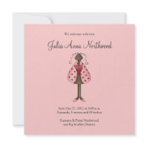 Cute as a Bug · Ladybug Doll invitations
