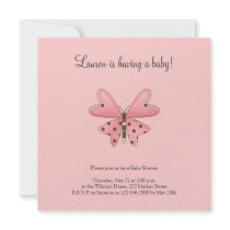Cute as a Bug · Pink & Brown Butterfly invitations by CSCountryCuties Cute as a Bug · Pink & Brown Butterfly invitations
