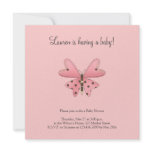 Cute as a Bug · Pink &amp; Brown Butterfly Invitation