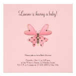Cute as a Bug · Pink & Brown Butterfly Invitation