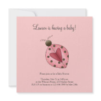 Cute as a Bug · Pink & Brown Ladybug invitations by CSCountryCuties Cute as a Bug · Pink & Brown Ladybug invitations
