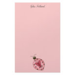 Cute as a Bug · Pink & Brown Ladybug stationery