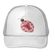 Cute as a Bug · Pink & Brown Ladybug Trucker Hat
