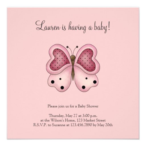Cute as a Bug · Pink & Cerise Butterfly Announcement
