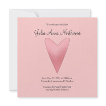 Cute as a Bug · Pink Heart invitations