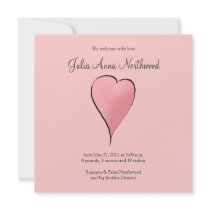 Cute as a Bug · Pink Heart invitations