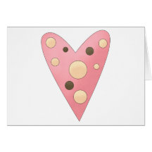 Cute as a Bug · Pink Heart with Ladybug Dots Greeting Cards