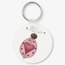 Cute as a Bug · Pink Ladybug keychains
