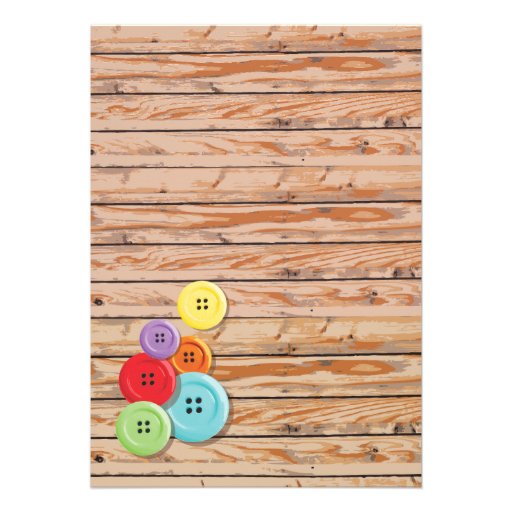 Cute as a Button Baby Shower Invitation