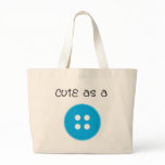 Cute as a Button - Boy Tote Bags