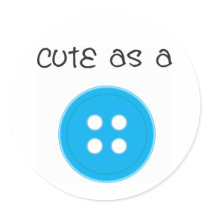 Cute as a Button - Boy stickers