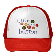 Cute as a button (boy) trucker hat