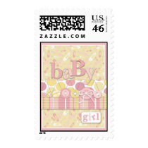 Cute as a Button Girl Stamp