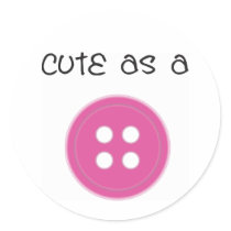 Cute as a Button - Girl stickers