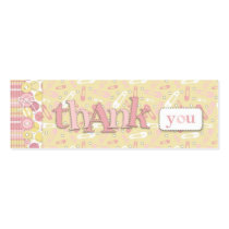 Cute as a Button Girl TY Skinny Gift Tag Business Card Templates