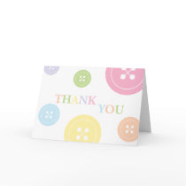Cute as a Button Thank You Card