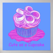 Cute as a Cupcake ~ Purple Cupcake Print