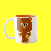 Cute Assertive Cartoon Bear Mug mugs
