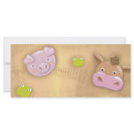 cute at the farm animals rack cards