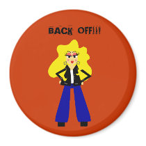 Cute Attitude Magnet by Derora Cute Attitude Magnet