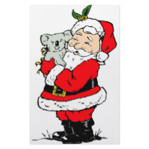 Cute Australian Christmas Santa with koala stationery by Dennis_Holmes Cute Australian Christmas Santa with koala stationery