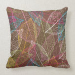 Cute autumn doodle leaf nerve retro pattern pillows