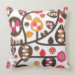 Cute autumn flower leaf toad retro pattern pillows