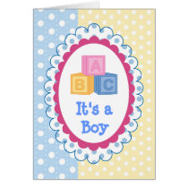 Cute Baby ABC Blocks Greeting Card
