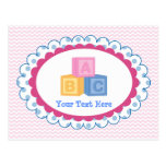 Cute Baby ABC Blocks Postcards