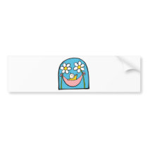 Cute Baby and Daisies bumper stickers by QueenHare Cute Baby and Daisies bumper stickers