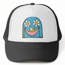 Cute Baby and Daisies hats by QueenHare Cute Baby and Daisies hats