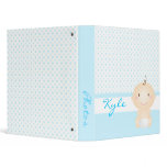 Cute Baby and Polka Dots (Blue) binders