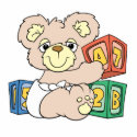Cute Baby Bear and Blocks photo sculptures by doonidesigns Cute Baby Bear and Blocks photo sculptures