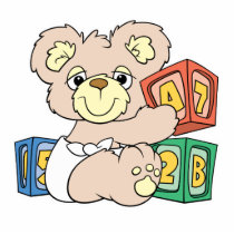 Cute Baby Bear and Blocks photo sculptures by doonidesigns Cute Baby Bear and Blocks photo sculptures