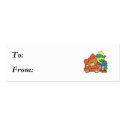 Cute Baby Bear and Christmas Tree business cards