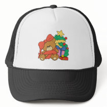 Cute Baby Bear and Christmas Tree hats