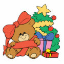 Cute Baby Bear and Christmas Tree photo sculptures by doonidesigns Cute Baby Bear and Christmas Tree photo sculptures