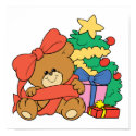 Cute Baby Bear and Christmas Tree posters