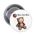 Cute Baby Bear with Balloon Buttons